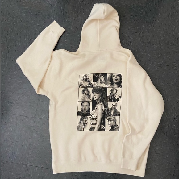 Taylor Swift Eras Tour Hoodie (tour exclusive) cream and black and white XXL - Picture 2 of 3